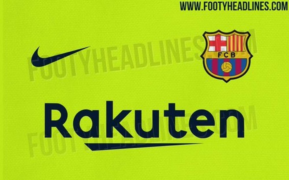 Así sería la segunda equipación del Barça para la temporada 2018-19. FootyHeadlines