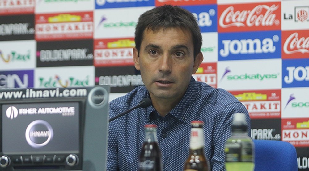 Asier Garitano, entrenador del Leganés, en una rueda de prensa. DeportivoLeganes