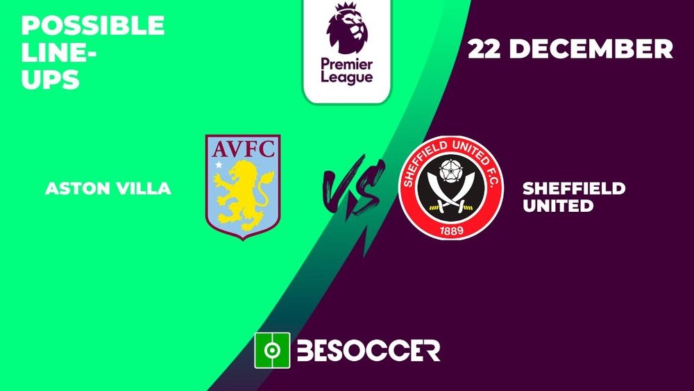 Aston Villa v Sheffield United, matchday 18, Premier League, 22/23/2023, possible lineups. BeSoccer