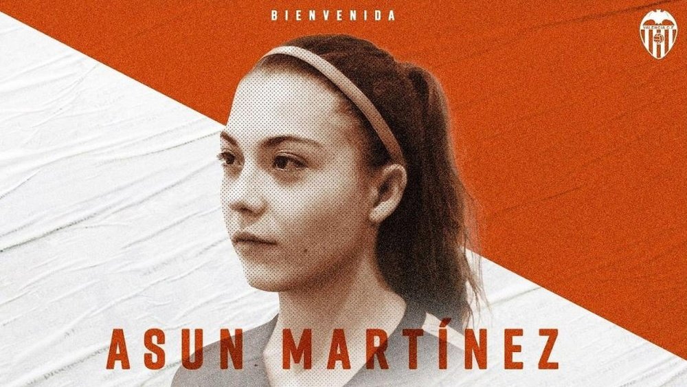 Asun Martínez se unió a las filas del Valencia. Twitter/VCF_Femenino