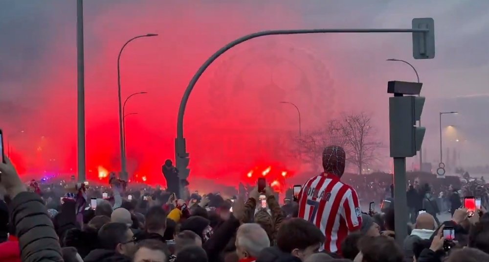 Atletico initiated racist chants outside the Metropolitano. Screenshot/X_@Nacho LozLop