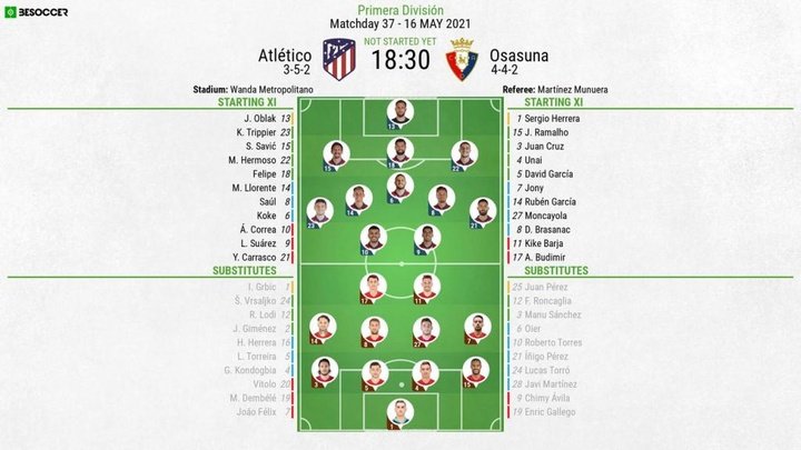 Atlético v Osasuna - as it happened