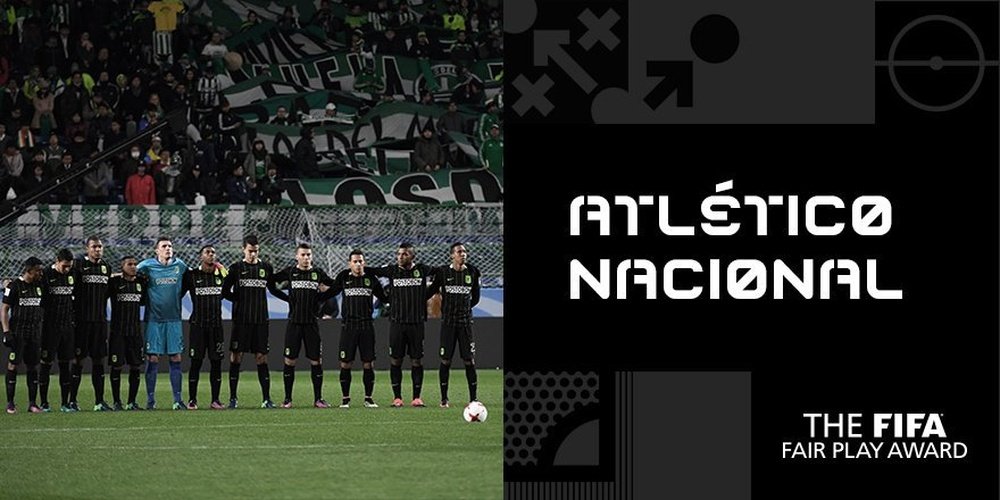 Devido à solidariedade mostrada, Atlético Nacional ganha o 'The Best' ao 'Fair Play'. FIFAWWC