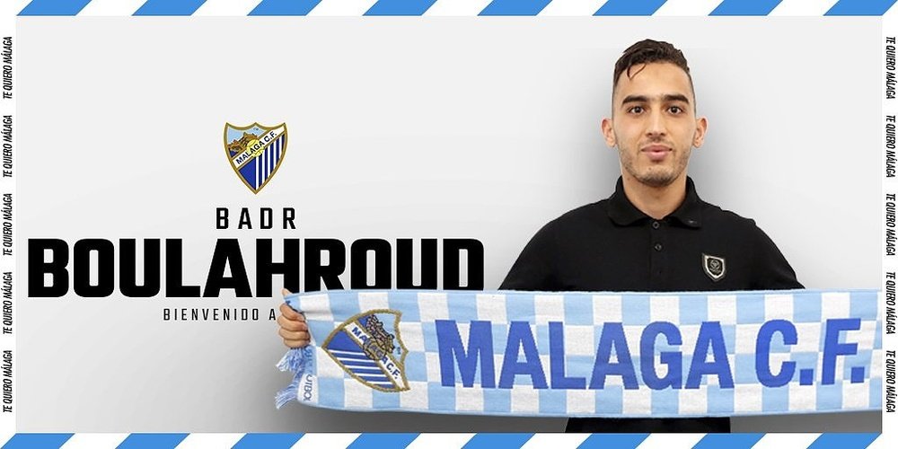 Boulahroud firma hasta 2021. Twitter/MalagaCF