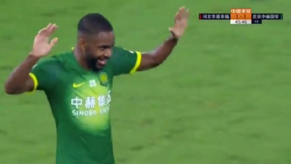 Bakambu is on fire. Screenshot/PPTVSportChina