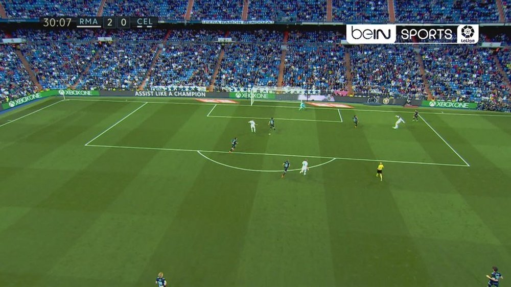 Segundo golo de Bale. Twitter/beINSports