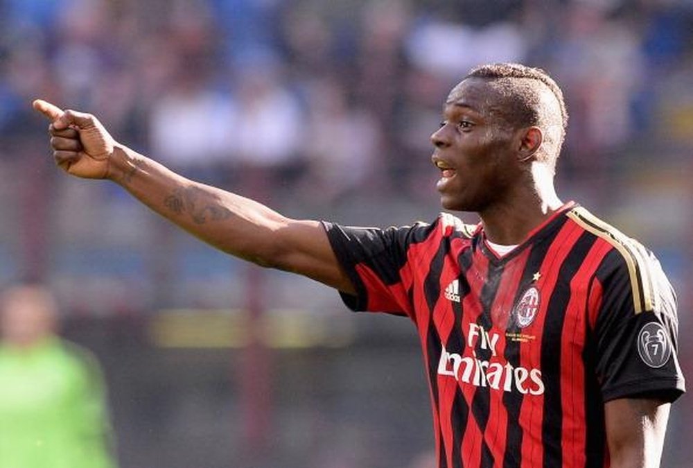 Balotelli, during his last stint at Milan. Twitter