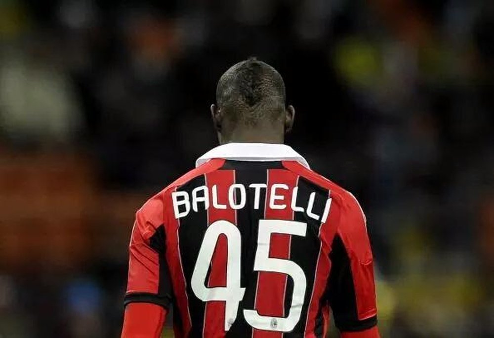 Balotelli, during his last stint for AC Milan. Twitter