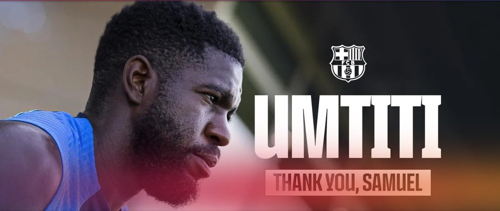 Barcelona bid farewell to Samuel Umtiti. FCBarcelona