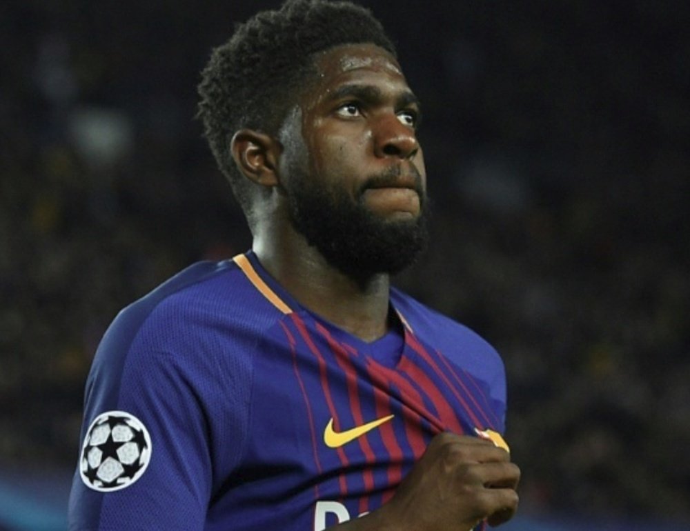 Umtiti wants to stay at the Camp Nou. AFP