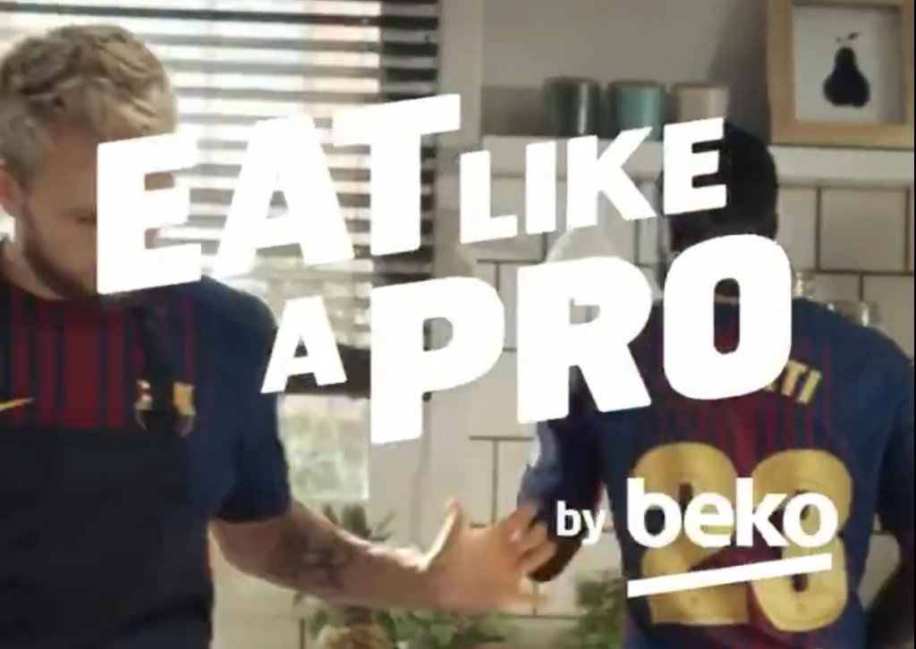 Barcelona will support the 'Eat Like a Pro' campaign on Sunday. Captura/Beko