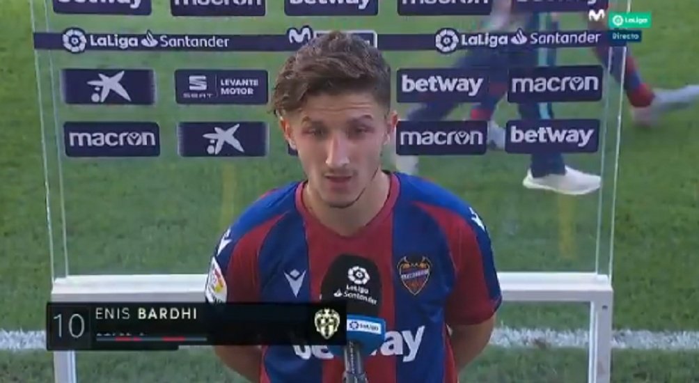 Bardhi spoke about the match. Screenshot/MovistarFutbol