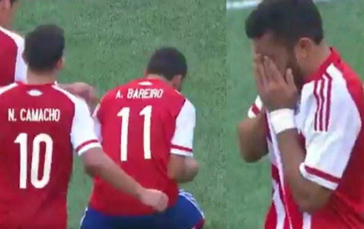 Marcó en su debut con Paraguay y lo festejó con esta emotiva celebración