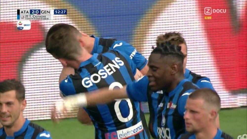 Dos goles rápidos del Atalanta acercaron la Champions. Captura/beINSports