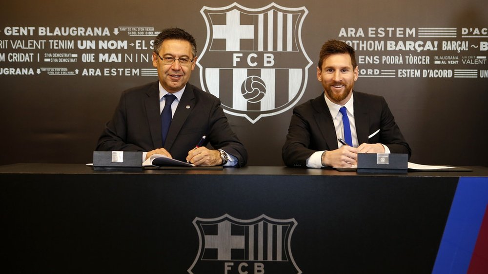 Bartomeu acredita que Messi voltará a renovar. FCBarcelona