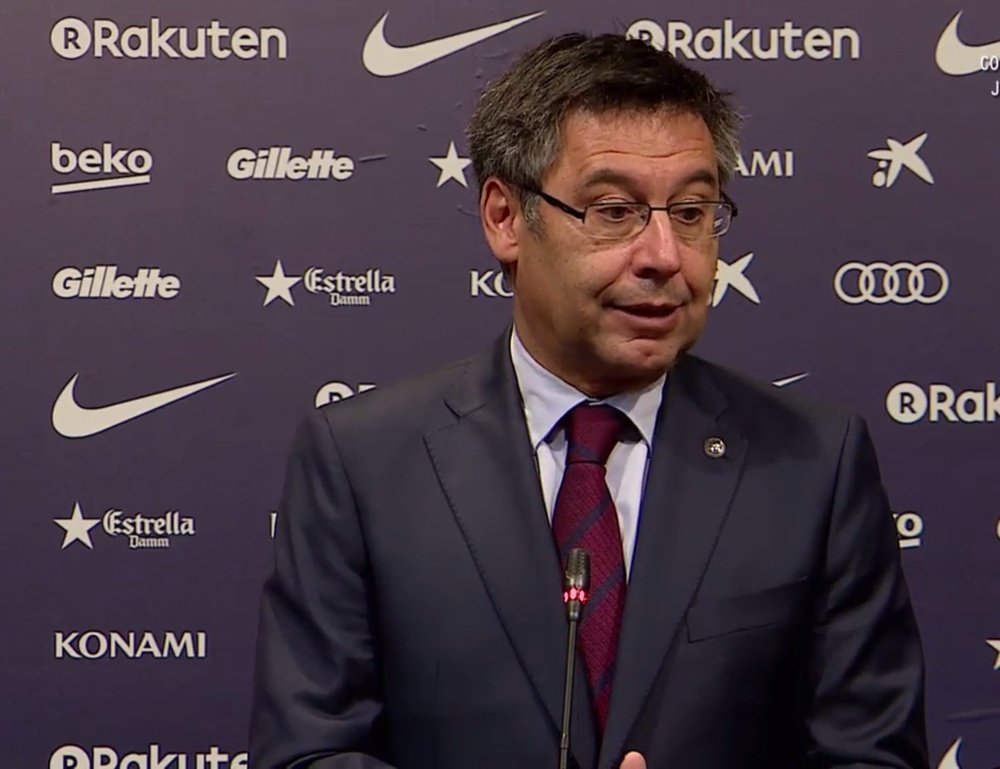 Bartomeu habló ante los medios tras la Junta Extraordinaria. FCBarcelona