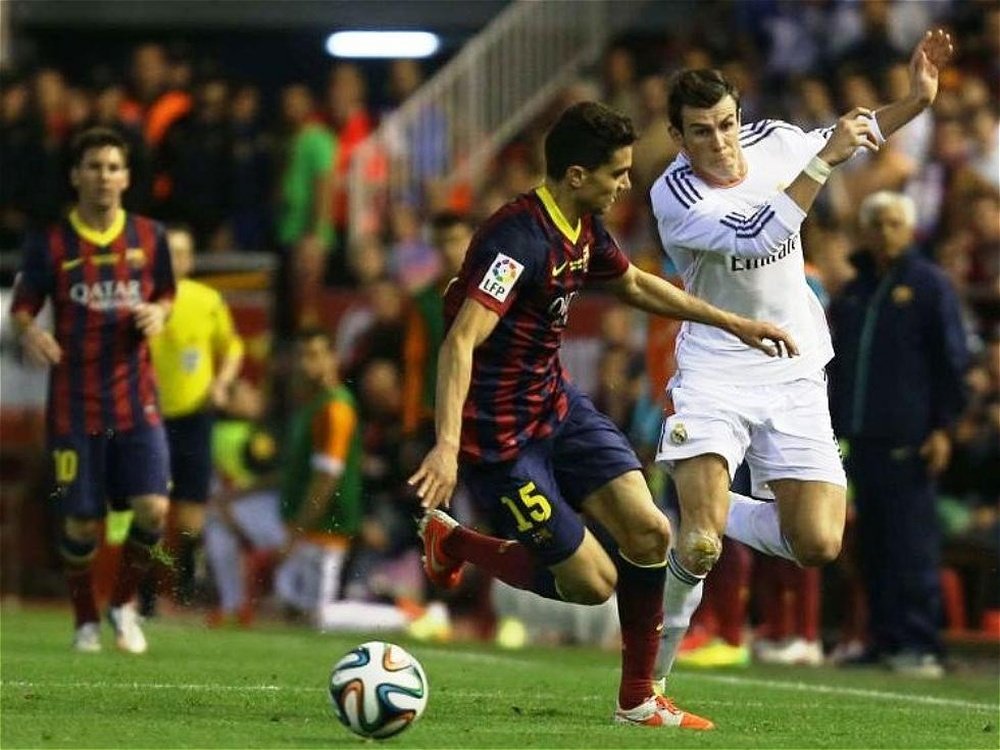 Nadie ha olvidado el golazo de Bale al Barça en la final de Copa. EFE
