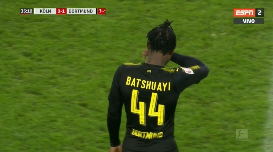 Batshuayi marcó su primer gol en la Bundesliga. Captura/ESPN