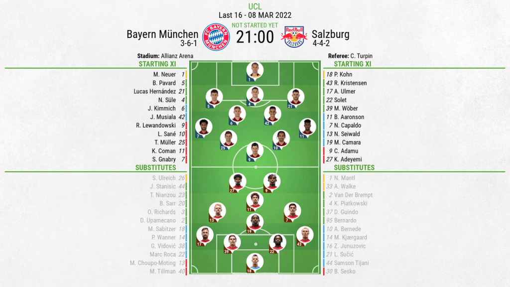 Bayern München v Salzburg - as it happened
