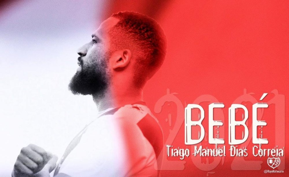 Bebé vuelve a Vallecas. Twitter/RayoVallecano