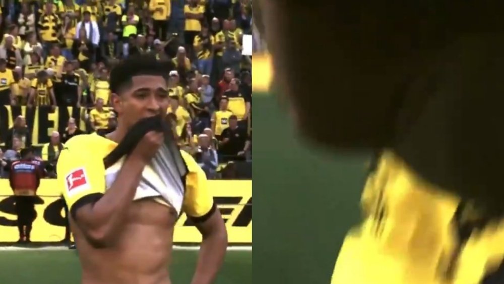 Bellingham was very emotional when the Mainz 05 game ended. Screenshot/beINSports
