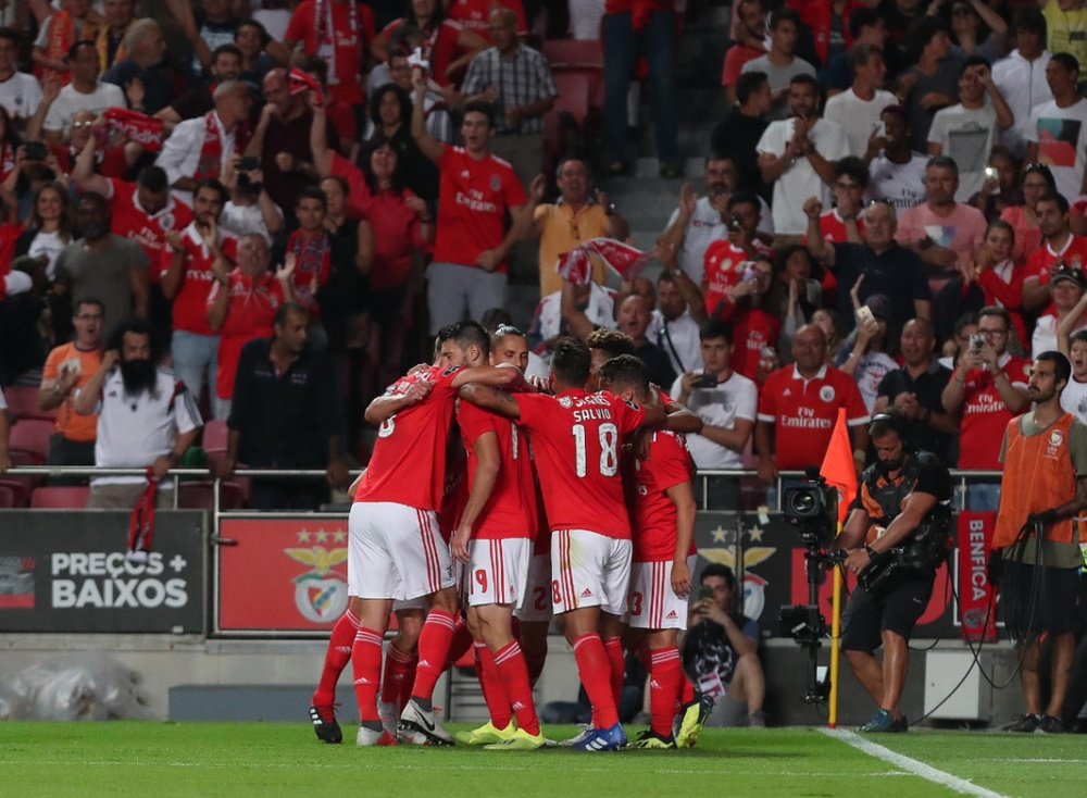 El Benfica, líder por diferencia de goles. SLBenfica