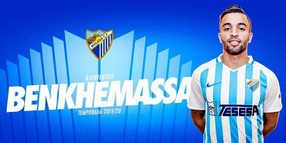 Benkhemassa ficha por el Málaga. Twitter/MalagaCF