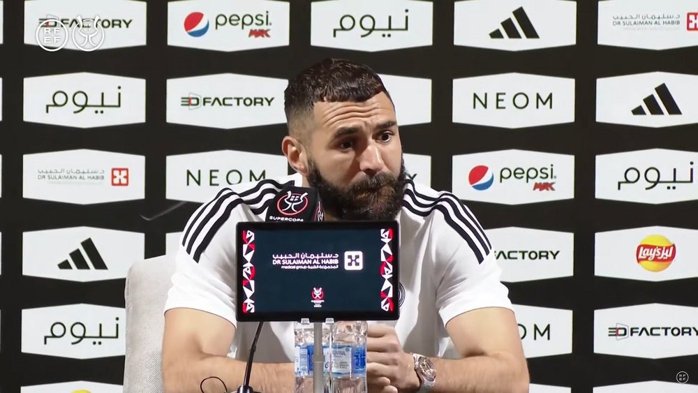 Benzema habló en rueda de prensa. Captura/RFEF