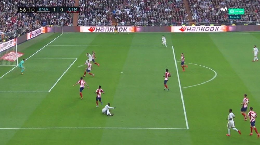 Le duo Vinicius-Mendy permet à Benzema de retrouver le goût du but. Capture/MovistarLaLiga