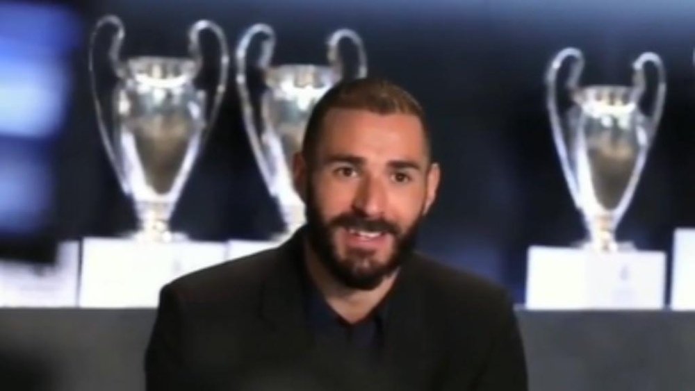 Benzema y su primera anécdota con Florentino Pérez. Captura/RealMadrid