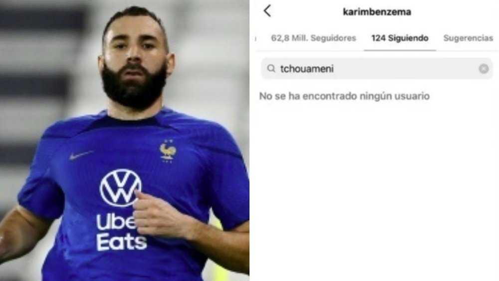 Benzema dejó de seguir a su compañero de equipo Tchouaméni. Captura/AFP/DeportesCuatro