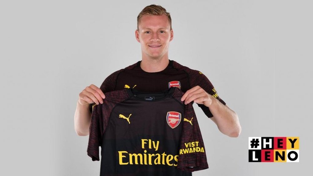 Leno is delighted to have put pen to paper on the move. Twitter/ArsenalFC