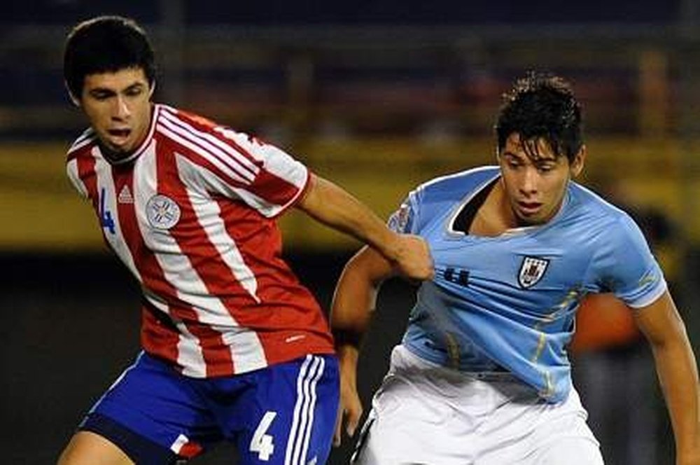 Blas Riveros jugó con Paraguay el Sudamericano Sub 17. AFP