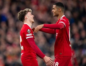 Liverpool scored four times inside 14 minutes in a 6-1 thrashing of Sparta Prague to reach the quarter-finals of the Europa League.