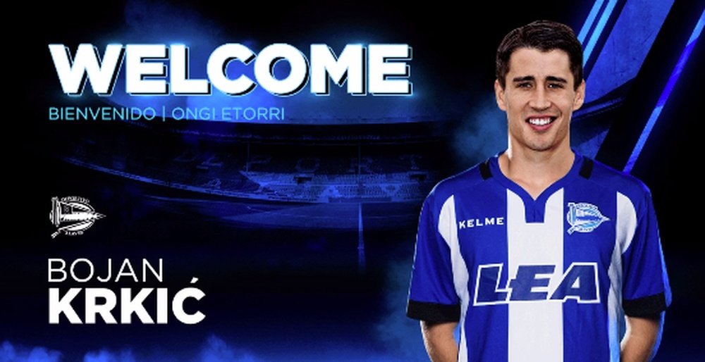 Bojan se suma al Alavés. Twitter/Alaves