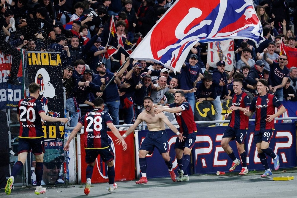 Il Bologna punta un traguardo che manca dal 1974. EFE