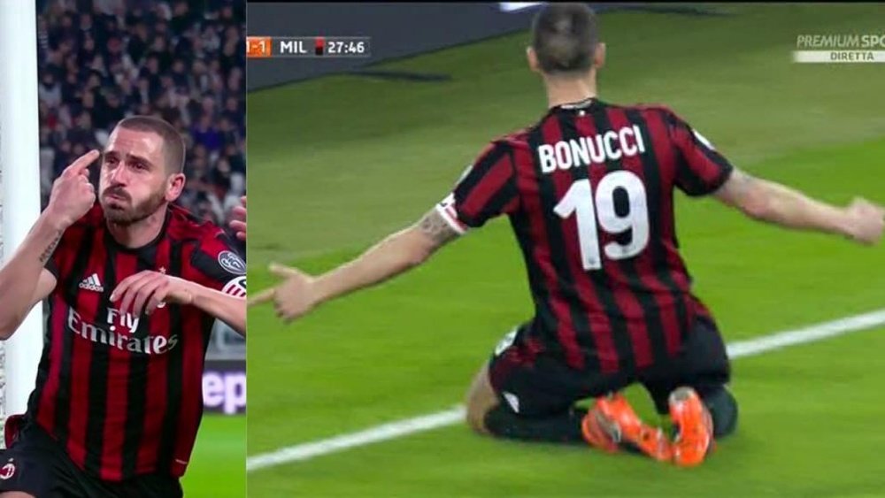 Locura Bonucci. Captura/PremiumSport