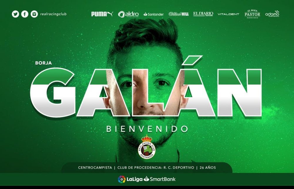 El Racing le dio la bienvenida al jugador. RealRacingClub