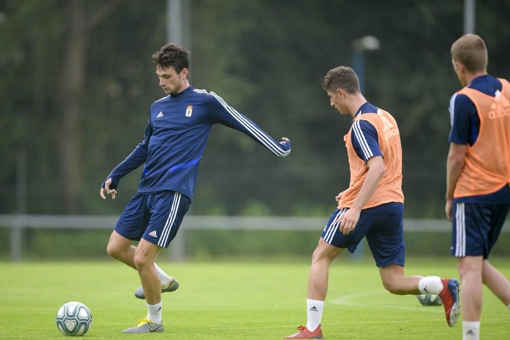 Borja Sánchez quiere seguir creciendo en el Oviedo. RealOviedo