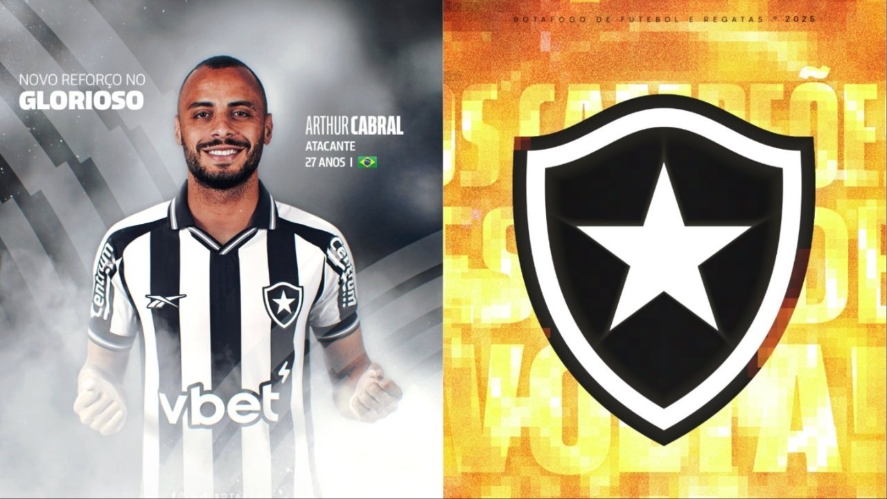 O Botafogo oficializou a contratação do atacante Arthur Cabral, de 27 anos, que estava no Benfica, de Portugal. O jogador assinou contrato até o final de 2028 e chega ao clube carioca como principal reforço para a disputa da temporada, incluindo o aguardado Mundial de Clubes, nos Estados Unidos.