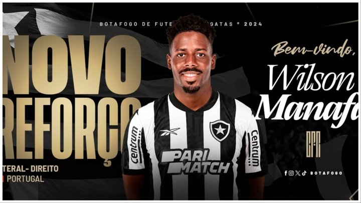 Lateral-direito Manafá é a nova contratação do Botafogo