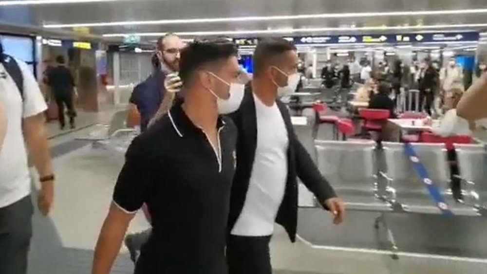 Brahim landed in Milan mid-morning on Saturday. Screenshot/SkySport