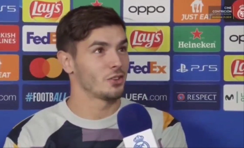 Brahim scored one of the goals in Madrid's win over Sporting Braga. Screenshot/RealMadridTV