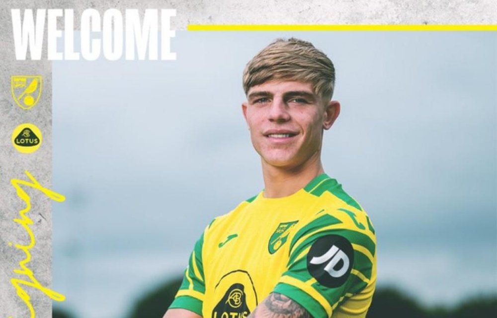 Brandon Williams, new Norwich City player. Twitter/NorwichCityFC