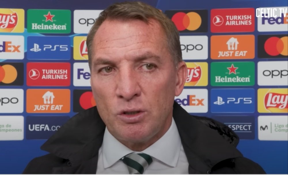 Brendan Rodgers habló tras la derrota. Captura/CelticTV