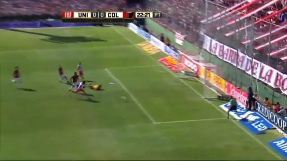 Brítez perdonó de manera estrepitosa el primer gol de Unión de Santa Fe. Youtube