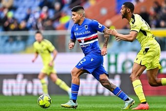 El Udinese logró dejar sin botín a la Sampdoria a última hora. EFE