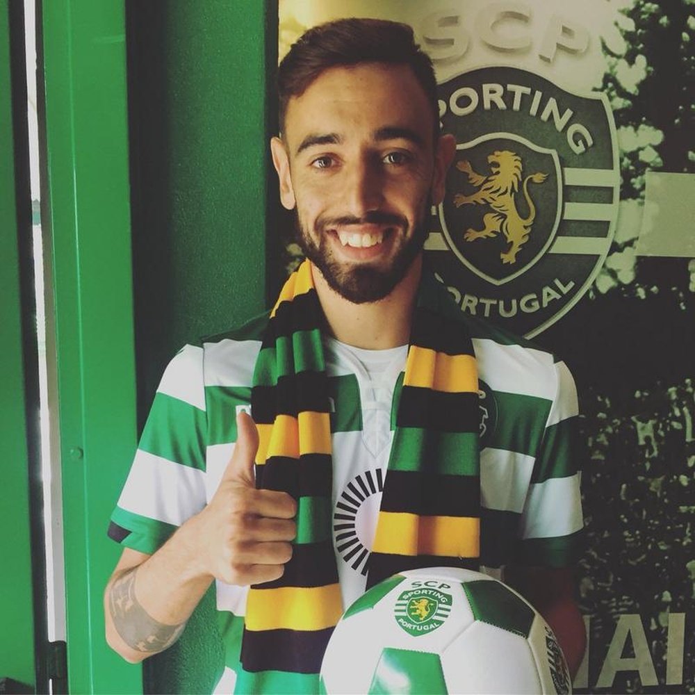Bruno Fernandes re-signed for the Portuguese side. Twitter/SCP