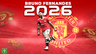 Bruno Fernandes prolonge jusqu'en 2026 avec United. AFP