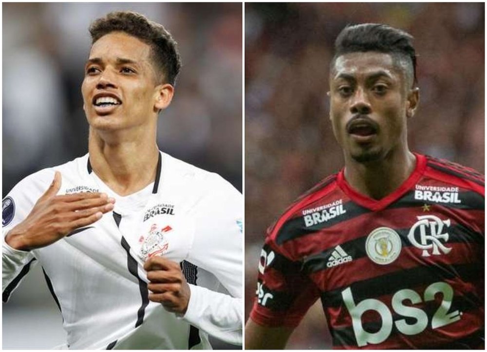 Brasileirão: Prováveis escalações de Flamengo e Corinthians. Montagem/Goal/EFE